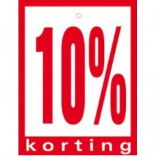 Prijskaart 10% Korting 100st Tfr4510