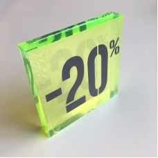 Kortingsblok -20% fluor groen Td14234747