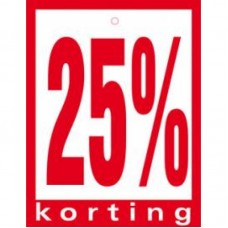 Prijskaart 25% Korting 100st Tfr4525