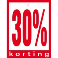 Prijskaart 30% Korting 100st Tfr4530