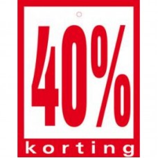 Prijskaart 40% Korting 100st Tfr4540