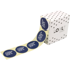 Etiket -A Gift For You- blauw/wit 500st Tpk548215