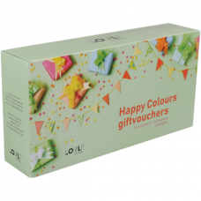 Cadeaubon Happy Colours assorti 24st Tpk730839