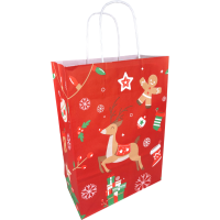 Draagtas Hert rood 18x8x22cm Tpk270795