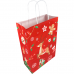Draagtas Hert rood 22x10x31cm Tpk270796