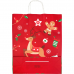 Draagtas Hert rood 32x12x41cm Tpk270797