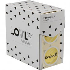Etiket - Bedankt  - Ø40mm goud wit 500st