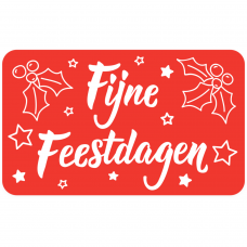 Etiket Fijne Feestdagen 50x30mm 500st Tpk775243