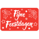 Etiket Fijne Feestdagen 50x30mm 500st Tpk775243