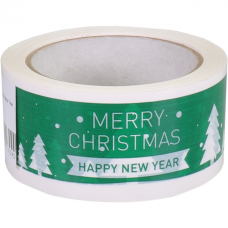 Tape Merry Christmas groen PVC Tpk553031