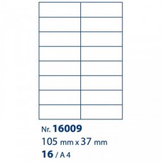 Acropaq etiketten A4 105x37mm 100vel à 16st Tac16009