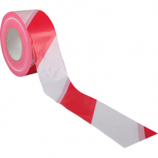 Afzetlint LDPE 70mm 500m wit/rood Tpk557109