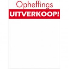 Prijskaart opheffings uitverkoop 6x8cm 100st Tfr19000608