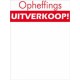 Prijskaart opheffings uitverkoop 6x8cm 100st Tfr19000608