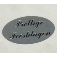 Etiket Prettige Feestdagen zilver 500st Td27517180