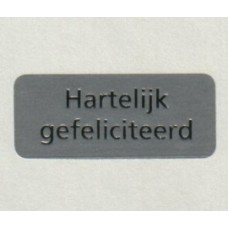 Etiket Hartelijk Gefeliciteerd zilver Td27515590