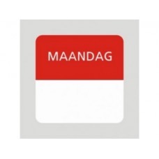 Etiket maandag wit/rood 25x25mm 500st.Td27510001