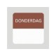 Etiket donderdag wit/bruin 25x25mm 500st Td27510004