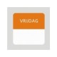 Etiket vrijdag wit/oranje 25x25mm 500st Td27510005