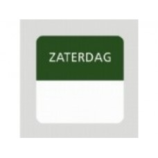 Etiket zaterdag wit/groen 25x25mm 500st Td27510006
