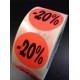 Etiket Ø27mm fluor rood -20% 500/rol Td27511420