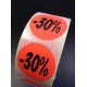 Etiket Ø27mm fluor rood -30% 500/rol Td27511430