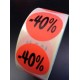 Etiket Ø27mm fluor rood -40% 500/rol Td27511440