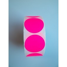 Prijssticker Ø25mm fluor roze 1000/rol Thw99032025