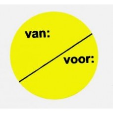 Prijssticker Ø35mm fluor geel Van/Voor 500/rol Td27501692